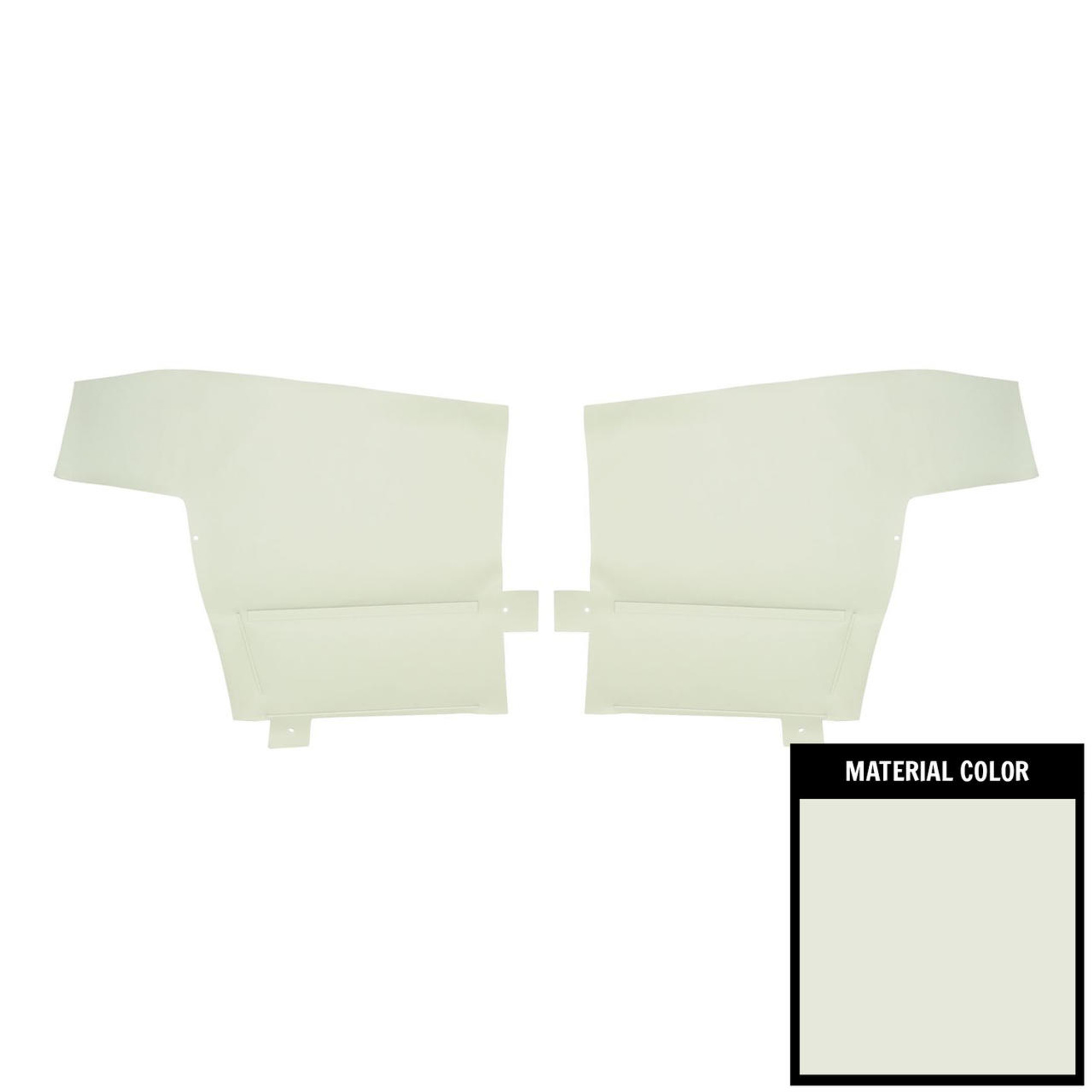 PUI Interiors 1969 Chevrolet Camaro Convertible Deluxe White Rear Door Panels - 68DD37V