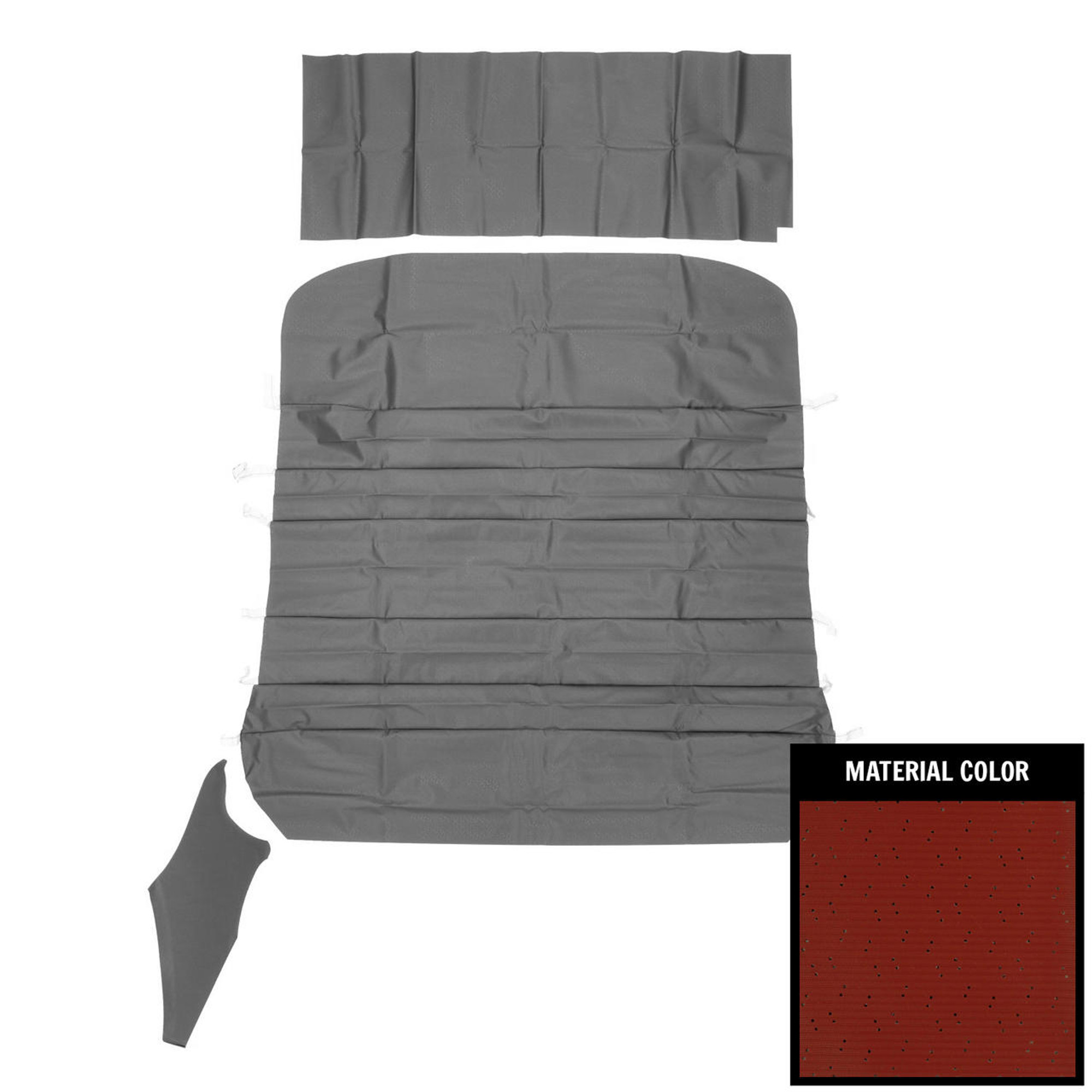 PUI Interiors 1968 Pontiac GTO/Lemans Dark Red 6-Bow Perforated Headliner - 68GH103B6