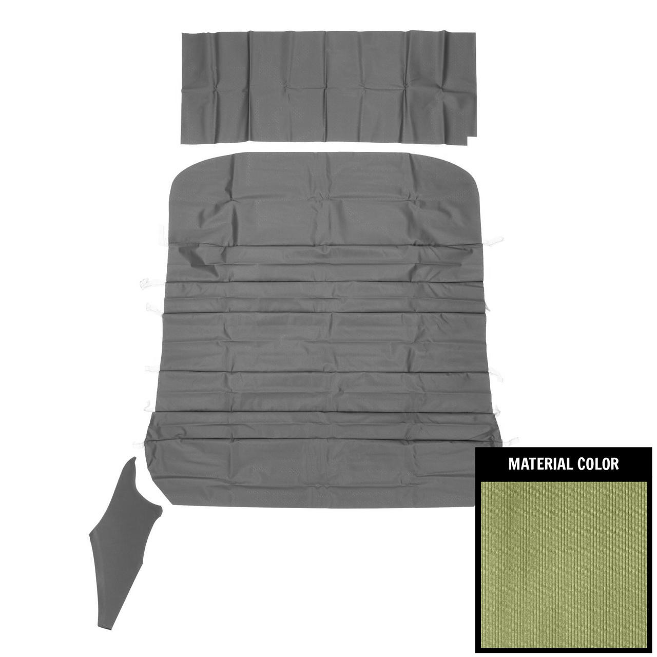 PUI Interiors 1968 Pontiac GTO Ivy Gold 6-Bow Ribbed Headliner - 68GH117R6