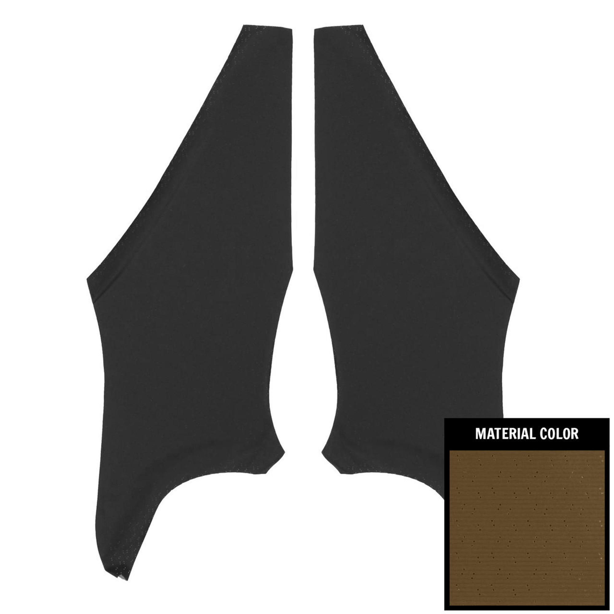 PUI Interiors 1968-1972 Pontiace GTO Dark Saddle Perforated Earmuff Boards - 68GHB108B