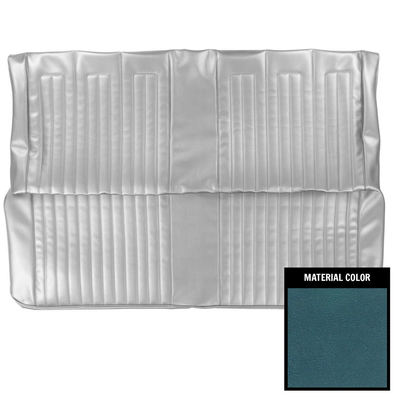 PUI Interiors 1968 Pontiac GTO Convertible Blue Rear Bench Seat Cover - 68GS15V