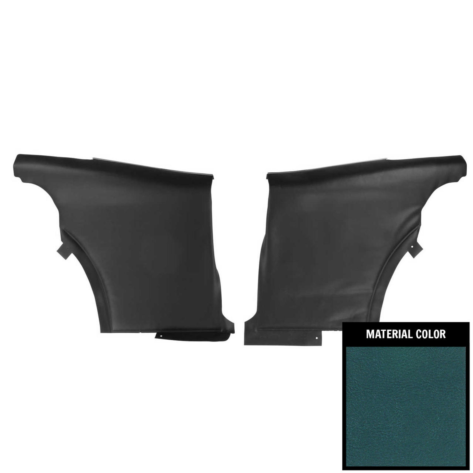 PUI Interiors 1968 Firebird Covertible Deluxe Pre-Assembled Medium Blue Rear Door Panels - 68HD17C-P