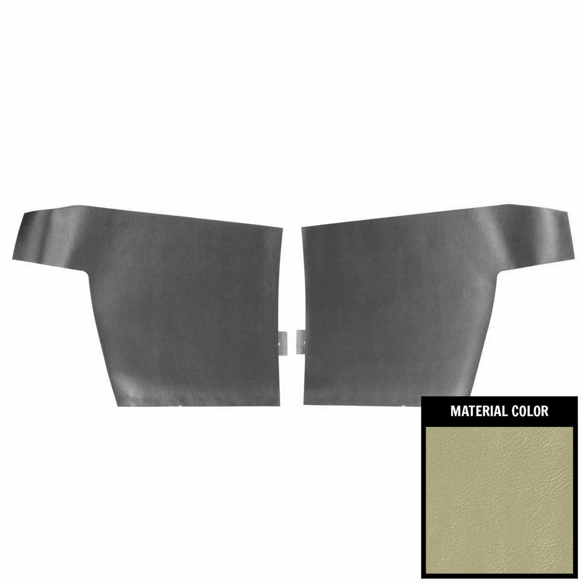 PUI Interiors 1969 Pontiac Firebird Convertible Deluxe Parchment Rear Door Panels - 68HD27V