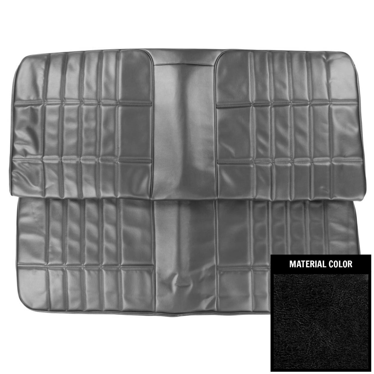 PUI Interiors 1968 Chevrolet Caprice Hardtop Black Rear Bench Seat Cover - 68IS10C