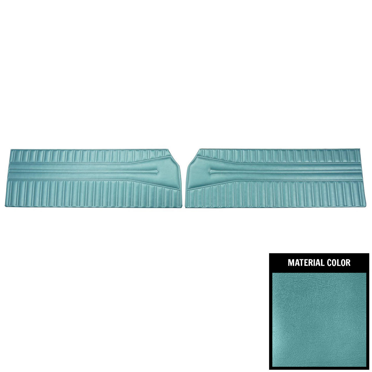 PUI Interiors 1968 Dodge Coronet 440/Superbee Light Metallic Blue Front Door Panels - 68KDHD732