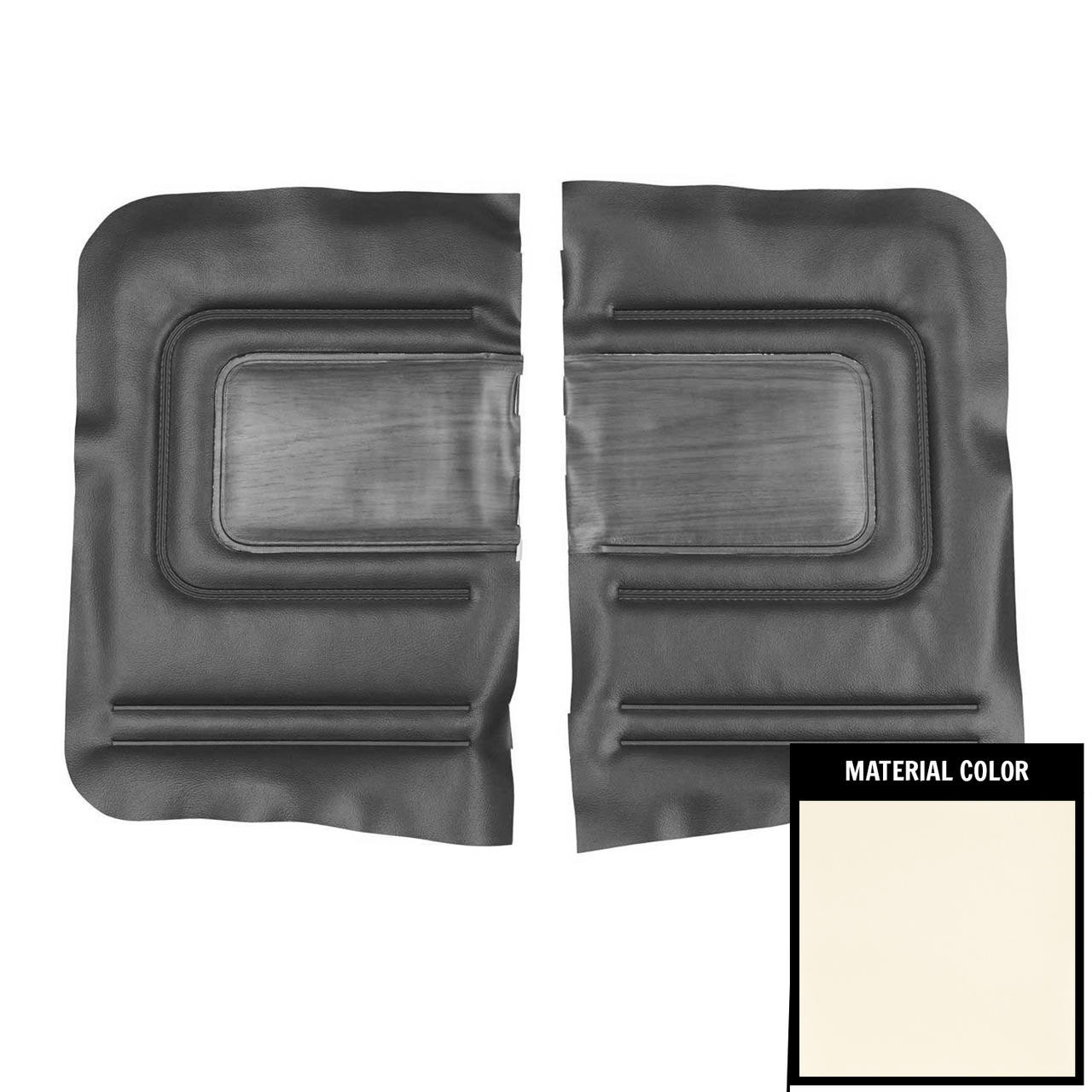 PUI Interiors 1968 Plymouth Sport Satellite/GTX Convertible Pearl Rear Door Panels - 68KDR720V