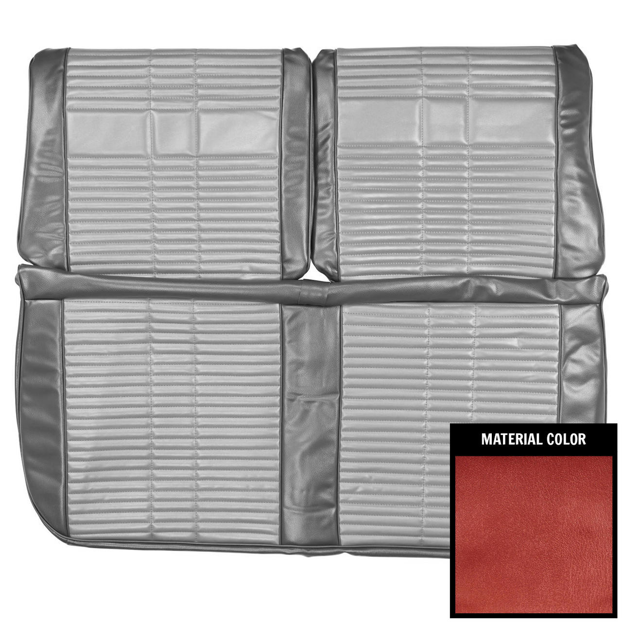 PUI Interiors 1968 Dodge Dart GT/GTS Metallic Red Front Bench Seat Cover - 68KSD805B