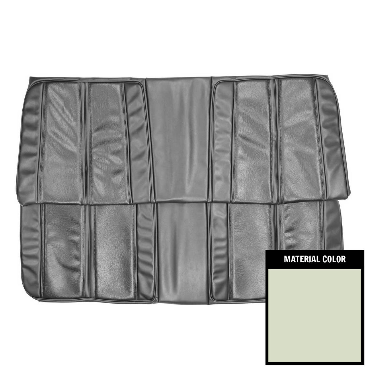 PUI Interiors 1968 Plymouth Satellite/GTX Hardtop White Rear Bench Seat Cover - 68KSR37C