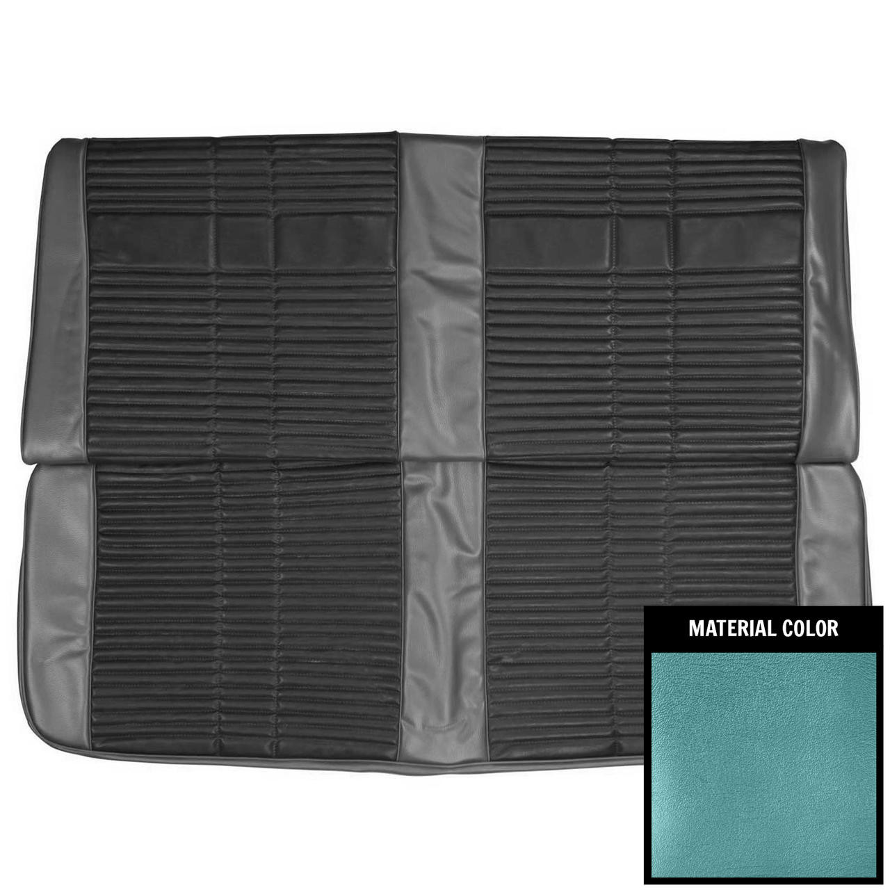 PUI Interiors 1968 Satellite Custom/Roadrunner Hardtop 2 Tone Blue Front Bench Seat Cover - 68KSRD819C