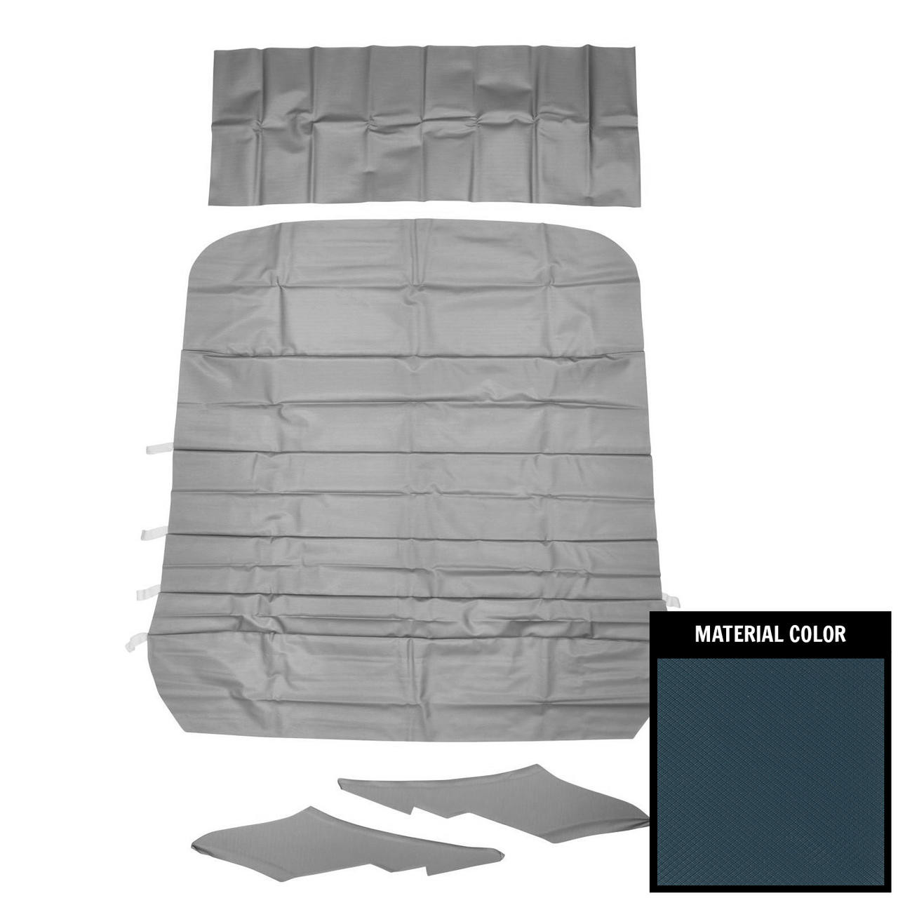 PUI Interiors 1968 Oldsmobile Custlass S 5-Bow Dark Blue Basketweave Headliner - 68SH105A2