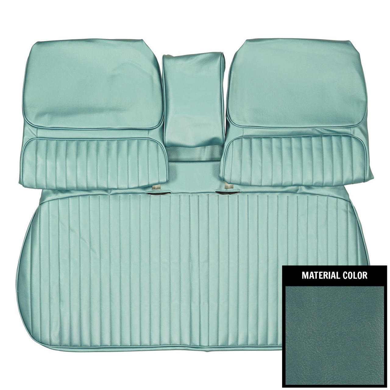 PUI Interiors 1968 Buick Skylark/GS Custom Light Blue Front Bench Seat W/Armrest Cover - 68US12B1
