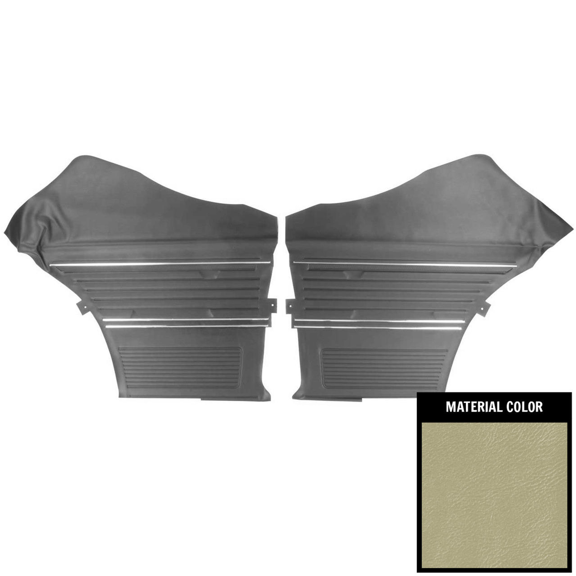 PUI Interiors 1969 Chevrolet Chevelle Hardtop Platinum Edition Parchment Rear Door Panels - 69AD27C