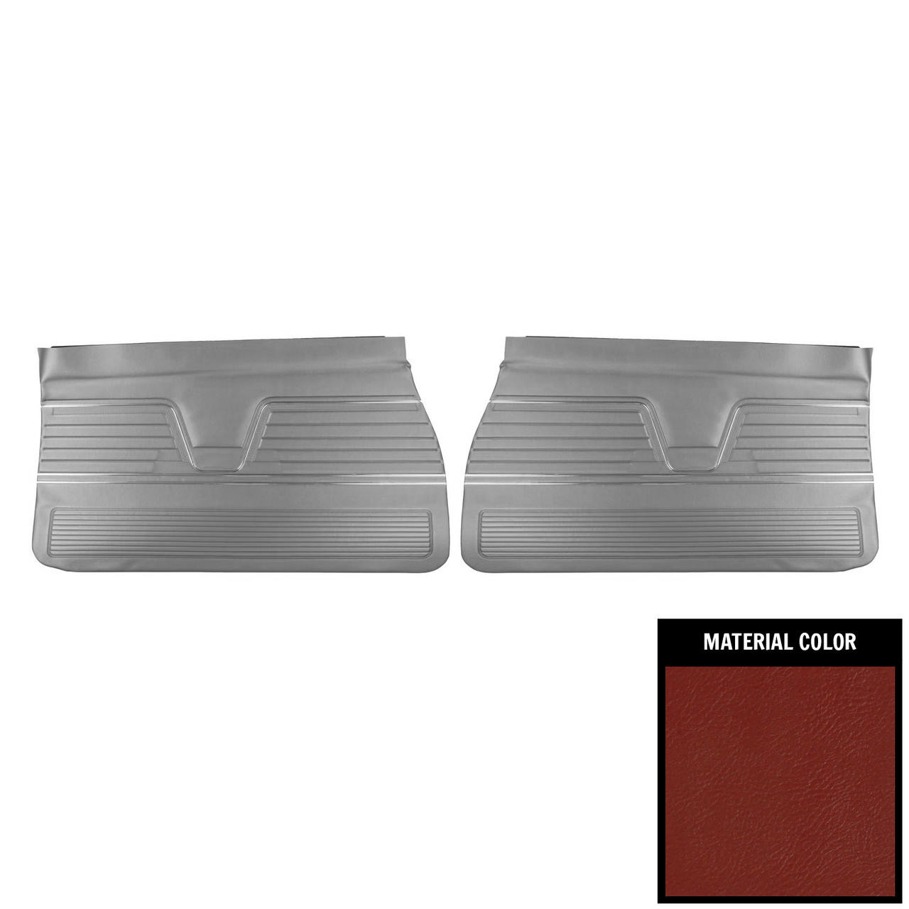 PUI Interiors 1969 Chevrolet Chevelle Platinum Edition Red Front Door Panels - 69AD30