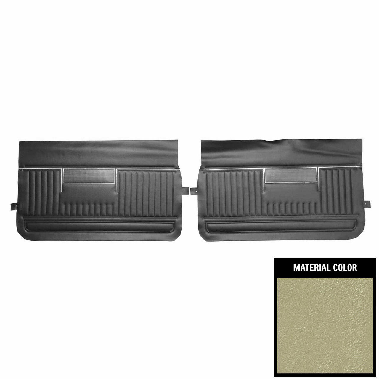 PUI Interiors 1969 Chevrolet Impala/SS Parchment Front Door Panels - 69BD27