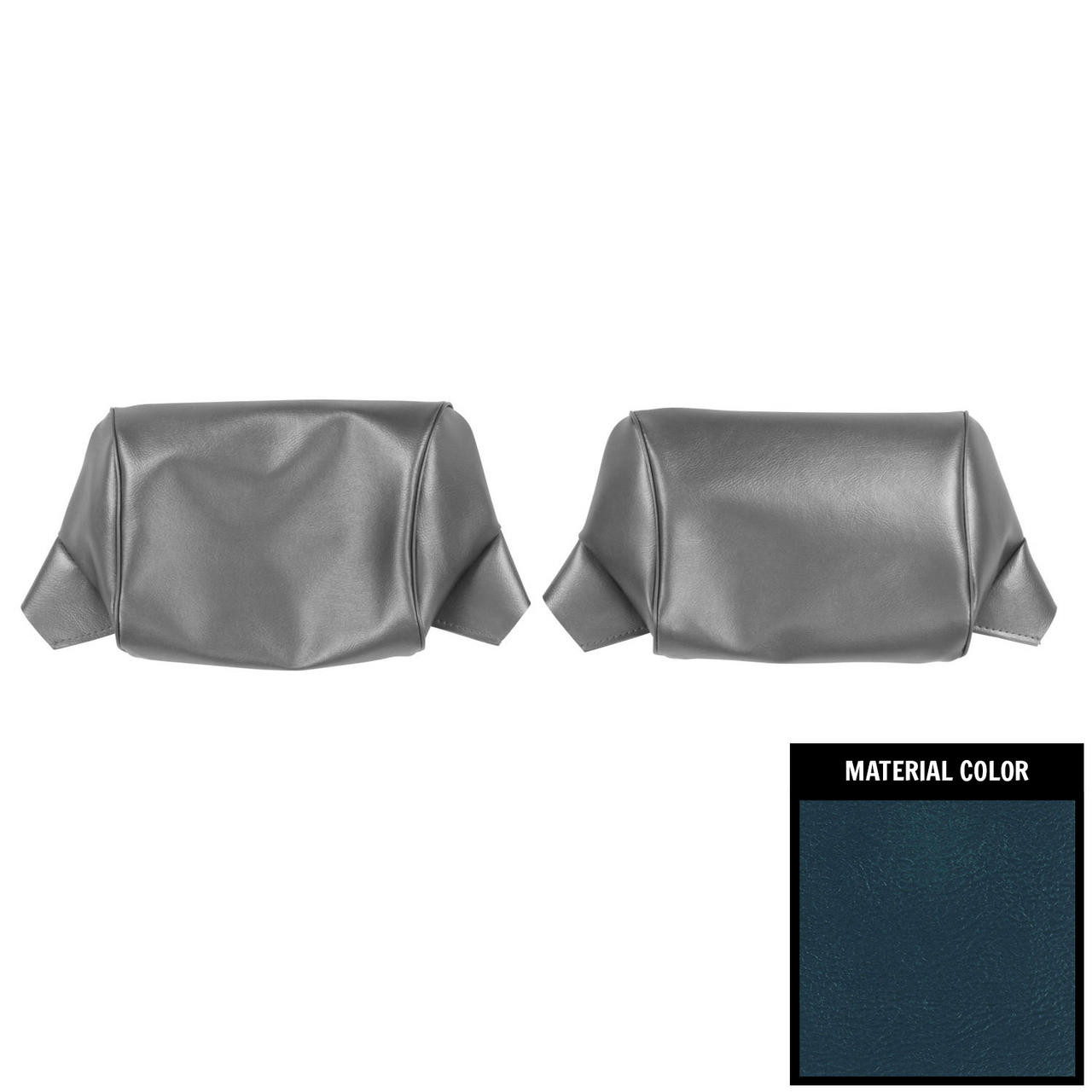 PUI Interiors 1969-1970 Chevrolet Impala Dark Blue Bench Seat Head Rest Covers - 69BH16B