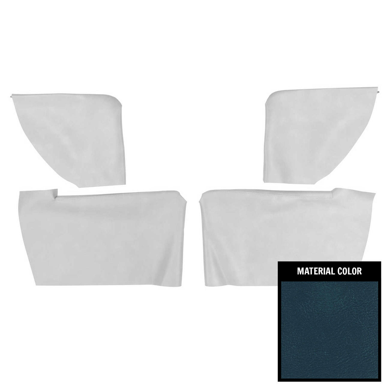 PUI Interiors 1969-1970 Chevrolet Impala Convertible Dark Blue Rear Armrest Covers - 69BR16