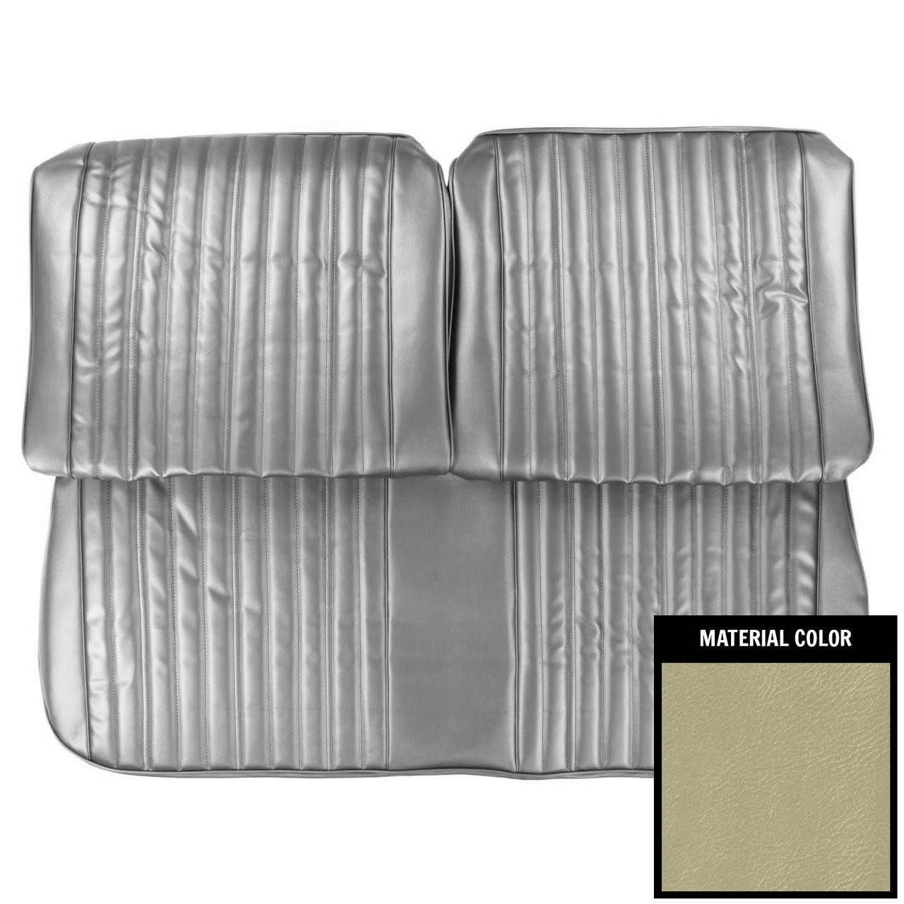 PUI Interiors 1969 Chevrolet Impala/SS Parchment Front Bench Seat Cover - 69BS27B
