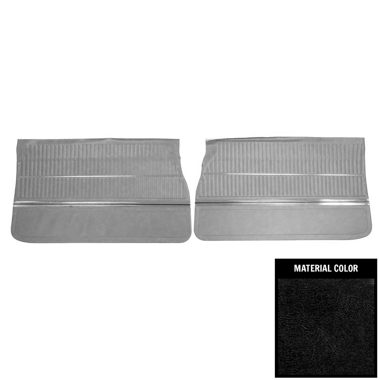 PUI Interiors 1969 Oldsmobile Cutlass White/Black Front Door Panels - 69CD37