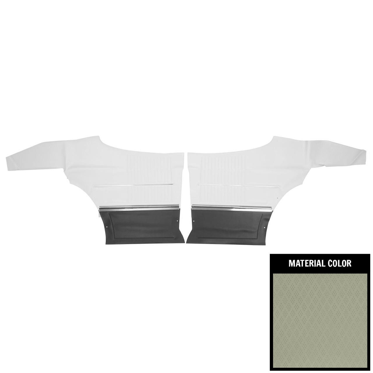 PUI Interiors 1969 Oldsmobile Cutlass Hardtopff White Rear Door Panels - 69CD40C