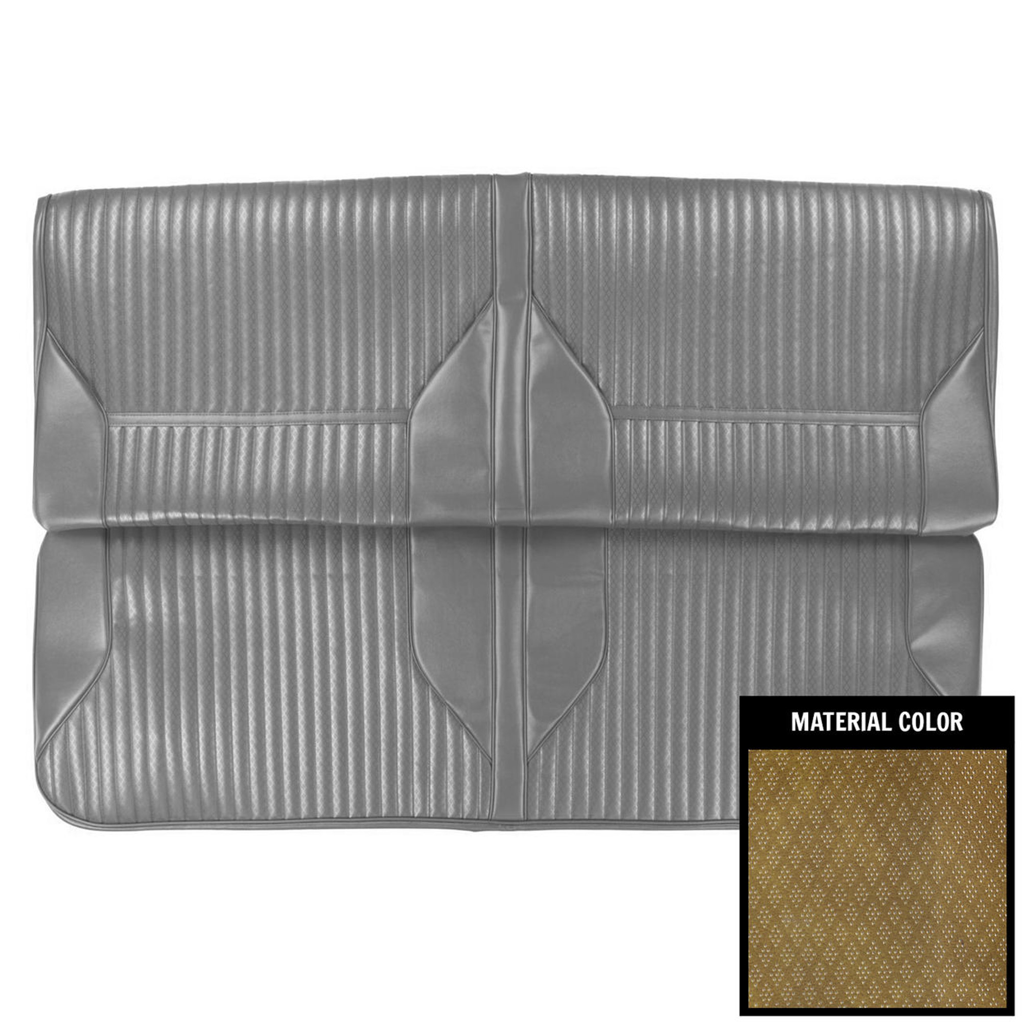 PUI Interiors 1969 Oldsmobile Cutlass Holiday/S/442 Sedan Mustard Gold Rear Bench Seat Cover - 69CS06S