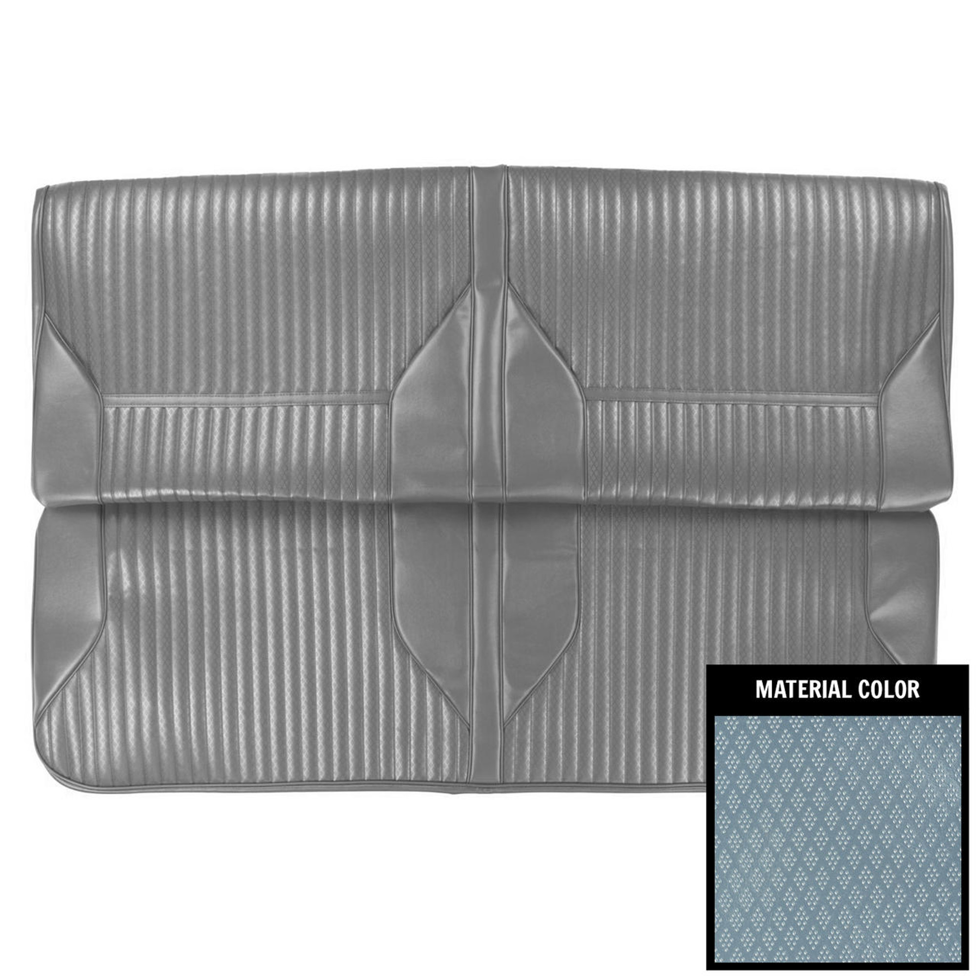 PUI Interiors 1969 Oldsmobile Cutlass Holiday/S/442 Hardtop Light Blue Rear Bench Seat Cover - 69CS12C