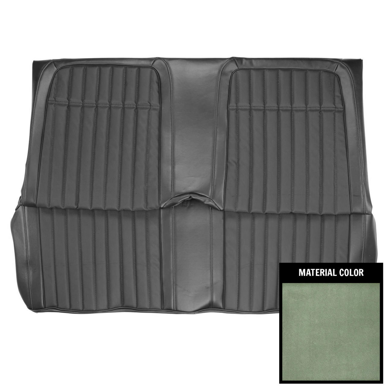 PUI Interiors 1969 Chevrolet Camaro Hardtop Deluxe Dark Metallic Green Rear Bench Seat Cover - 69DS24CS