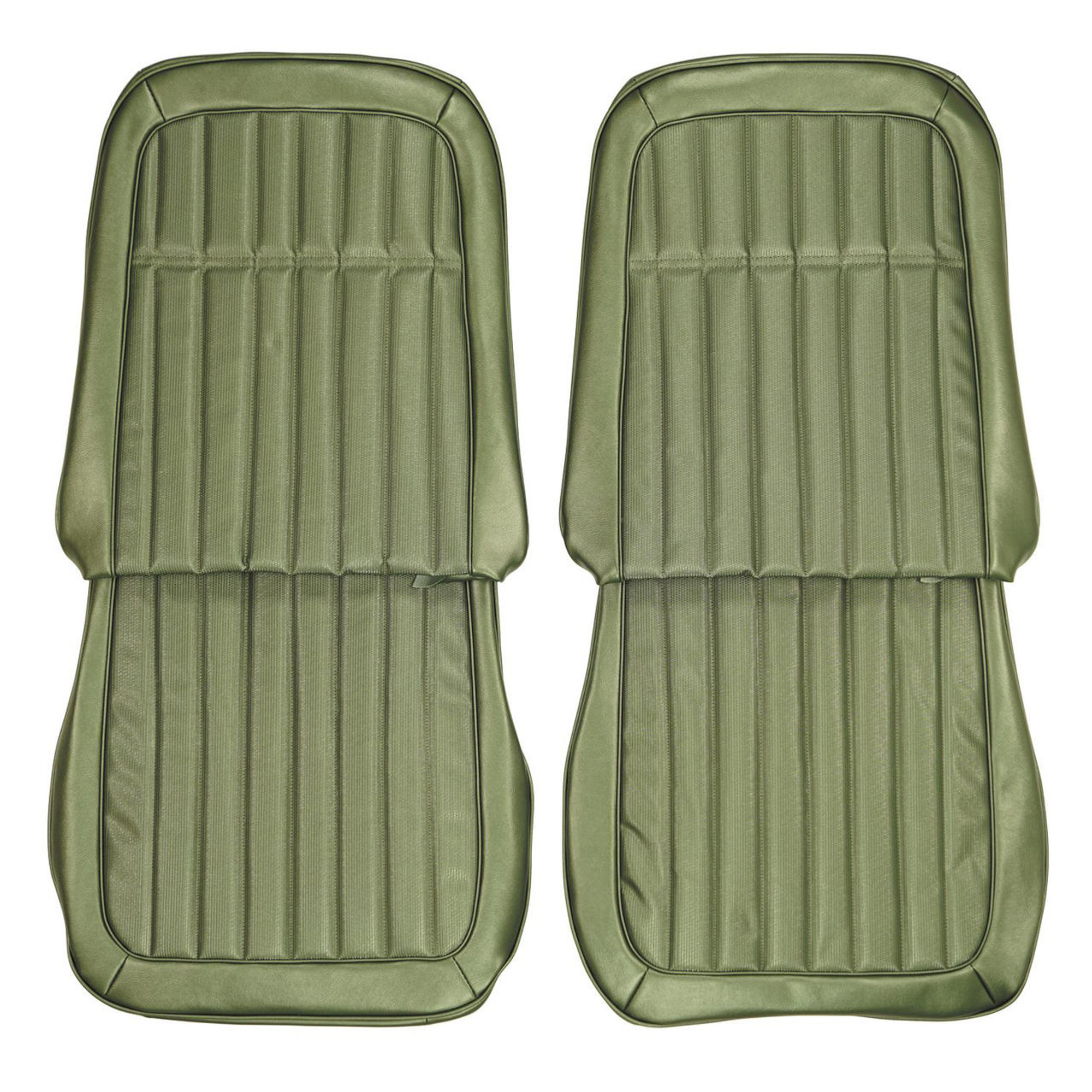 PUI Interiors 1969 Chevrolet Camaro Deluxe Dark Metallic Green Front Bucket Seat Covers - 69DS24US