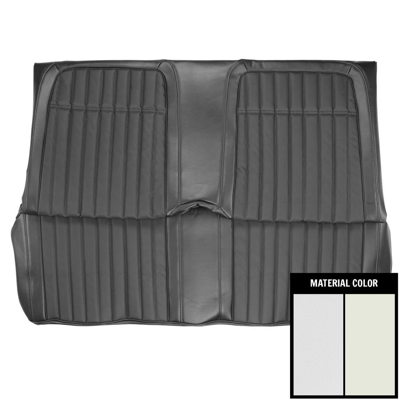 PUI Interiors 1969 Chevrolet Camaro Hardtop Deluxe White Rear Bench Seat Cover - 69DS37CS