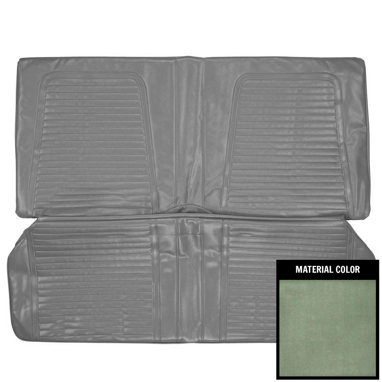 PUI Interiors 1969 Chevrolet Camaro Hardtop Standard Dark Metalic Green Rear Bench Seat Cover - 69FS24C