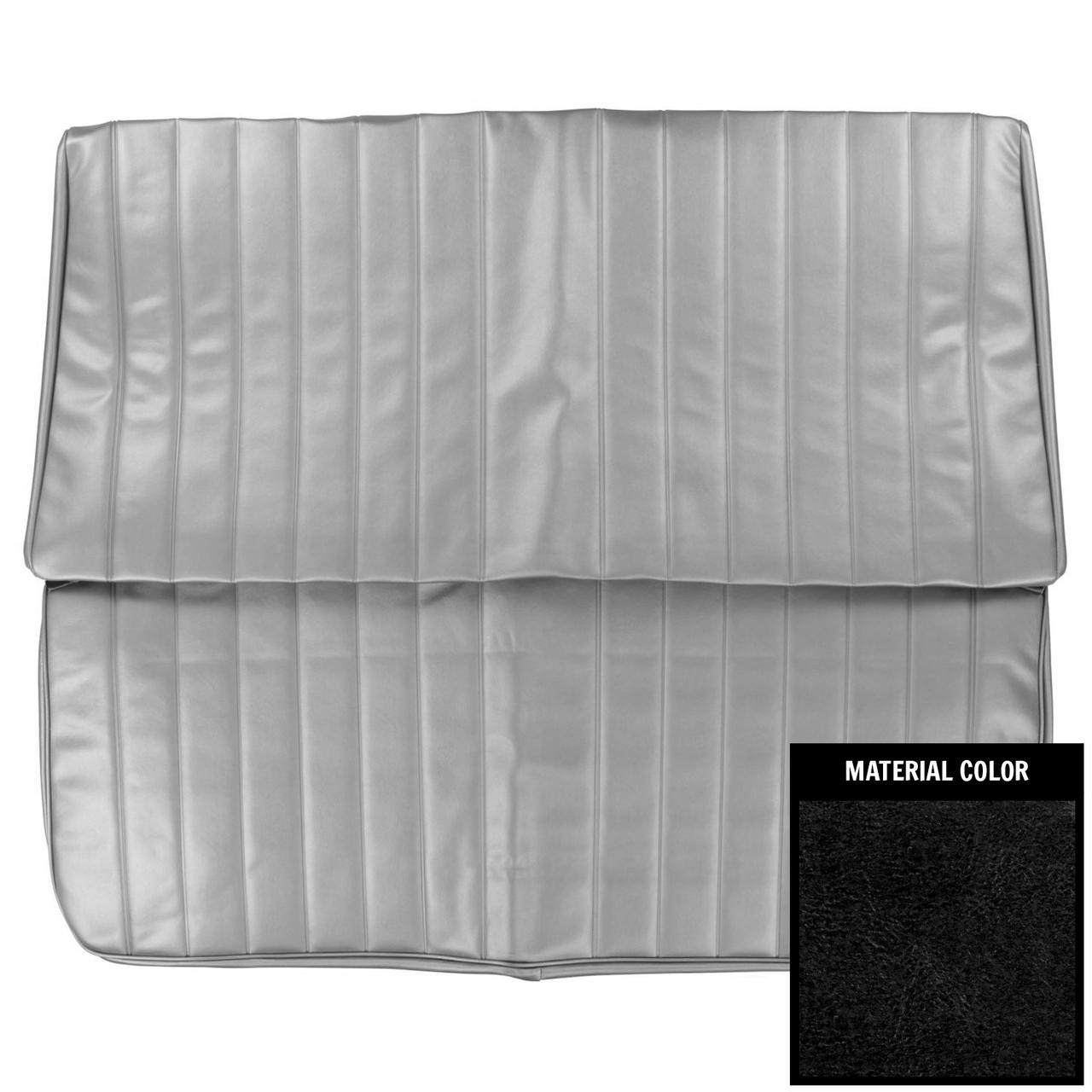 PUI Interiors 1969 Pontiac LeMans Hardtop Custom Black Rear Bench Seat Cover - 69GSLC10C