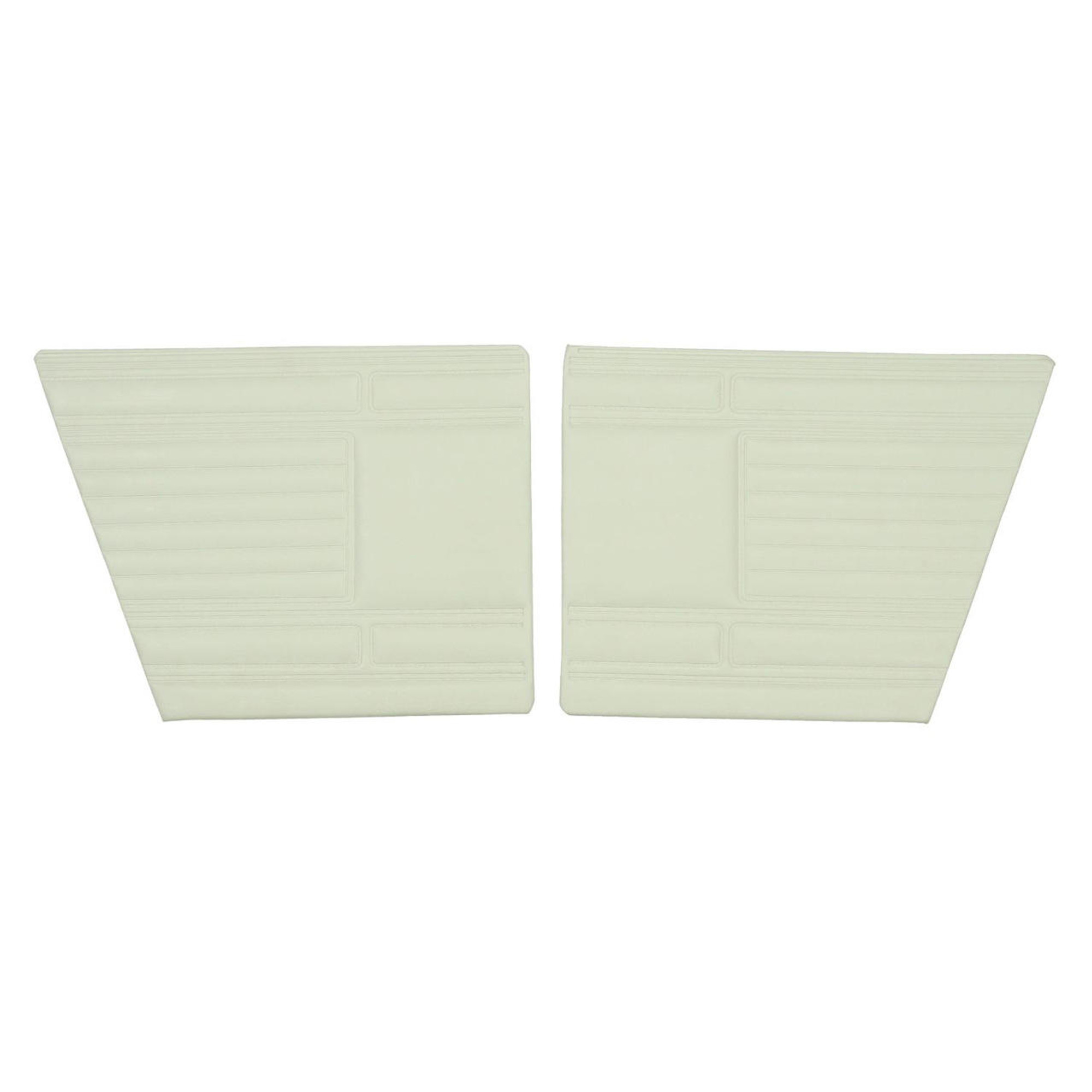 PUI Interiors 1969 Plymouth Barracuda Standard Fastback White Rear Door Panels - 69KDB37F