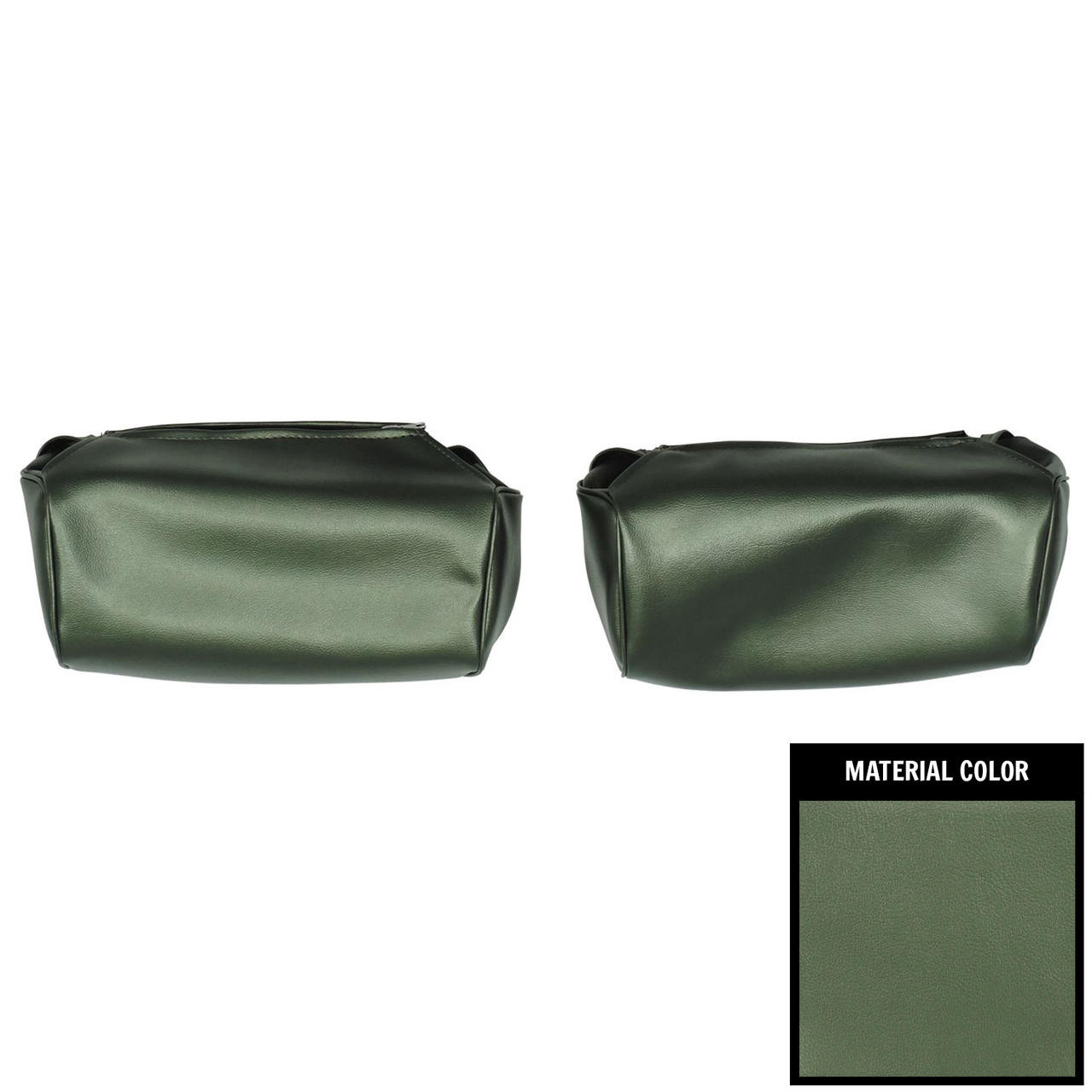 PUI Interiors 1969 Mopar Roadrunner/Dart/Satellite Dark Green Head Rest Covers - 69KH104