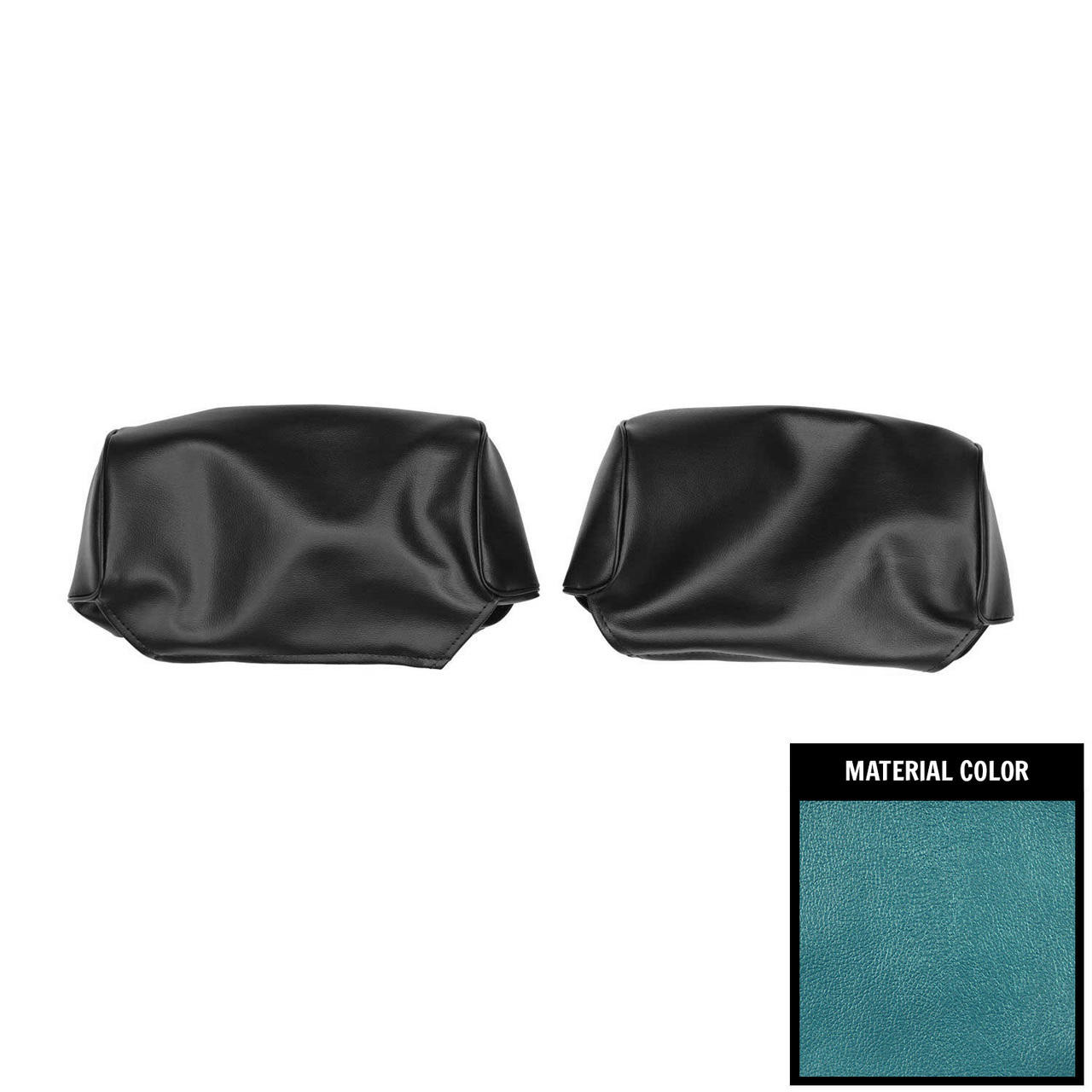 PUI Interiors 1969 Mopar Roadrunner/Dart/Satellite Bright Blue Head Rest Covers - 69KH722