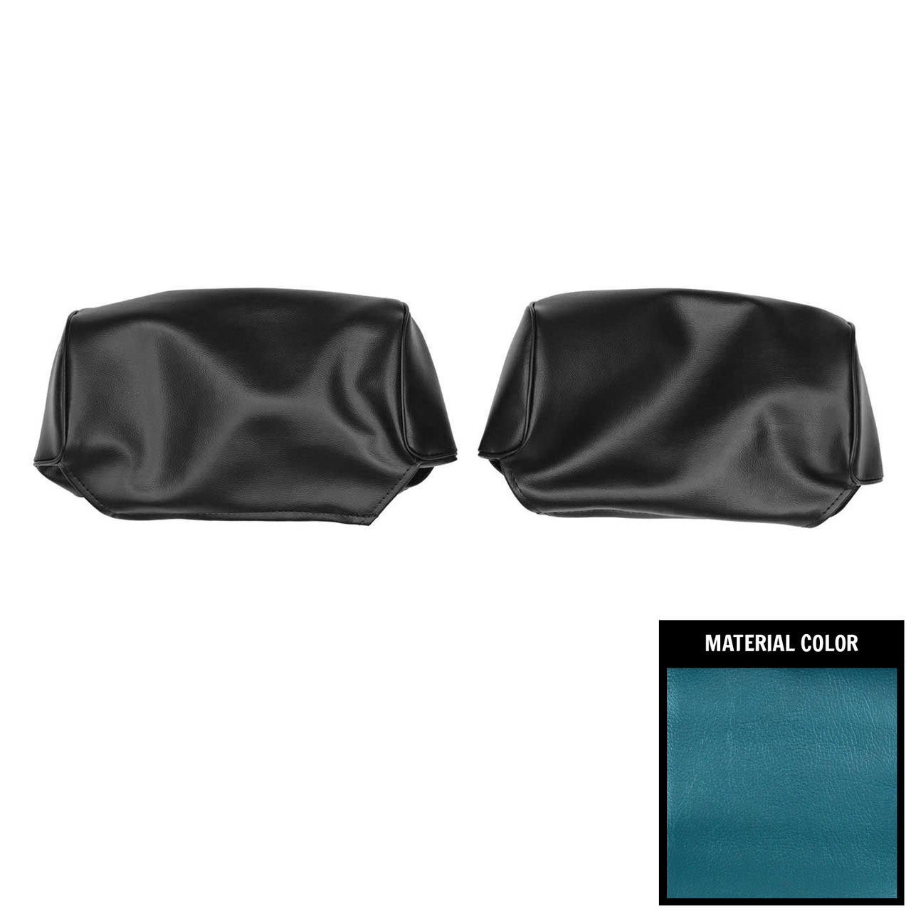 PUI Interiors 1969 Mopar Roadrunner/Dart/Satellite Dark Blue Head Rest Covers - 69KH730