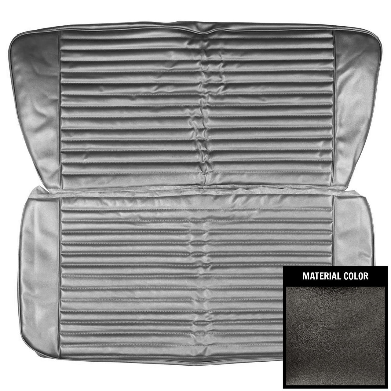 PUI Interiors 1969 Plymouth Barracuda/Formula S Fastback Black Rear Bench Seat Seat Cover - 69KSB10T