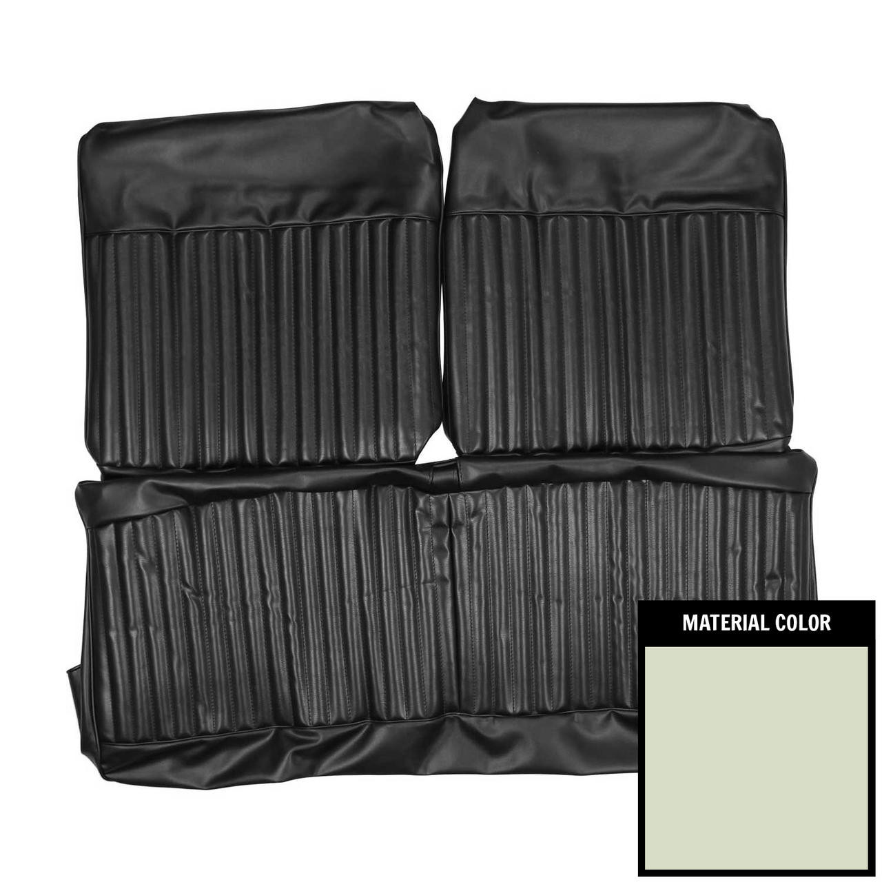 PUI Interiors 1969 Dodge Dart/Swinger White Front Bench Seat Cover - 69KSDA37B