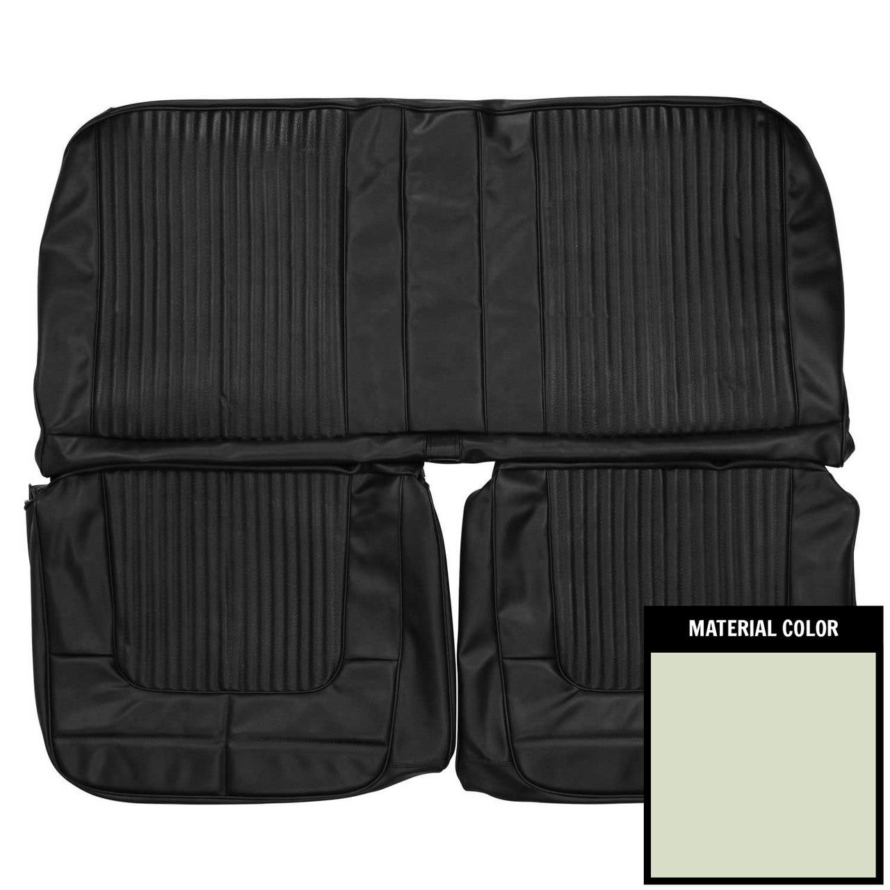 PUI Interiors 1969 Dodge Coronet 500/RT/Superbee White Front Bench w/Armrest Seat Cover - 69KSH37B-5