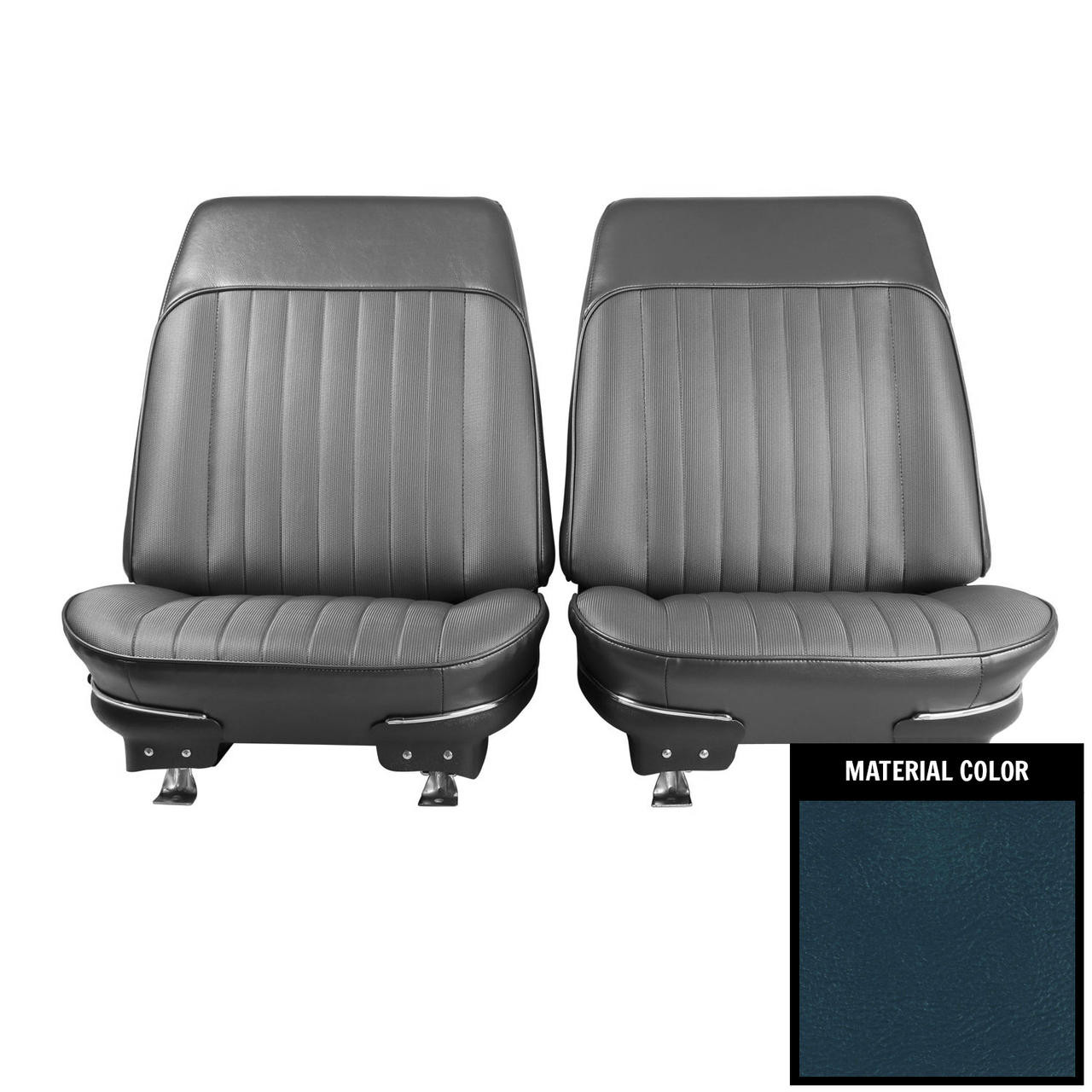 PUI Interiors 1969 Pontiac Grand Prix Dark Blue Pre-Asembled Front Bucket Seats - 69PS16US-P