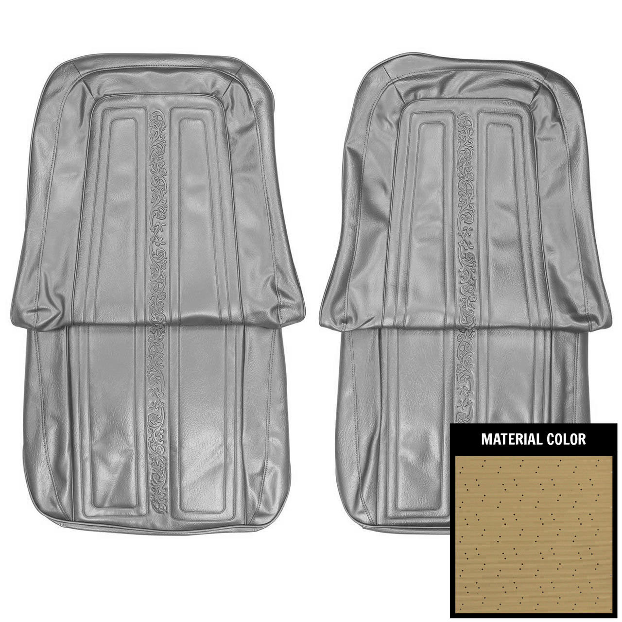 PUI Interiors 1969-1970 Chevrolet Truck Sandalwood Front Bucket Seat Covers - 69TS41U