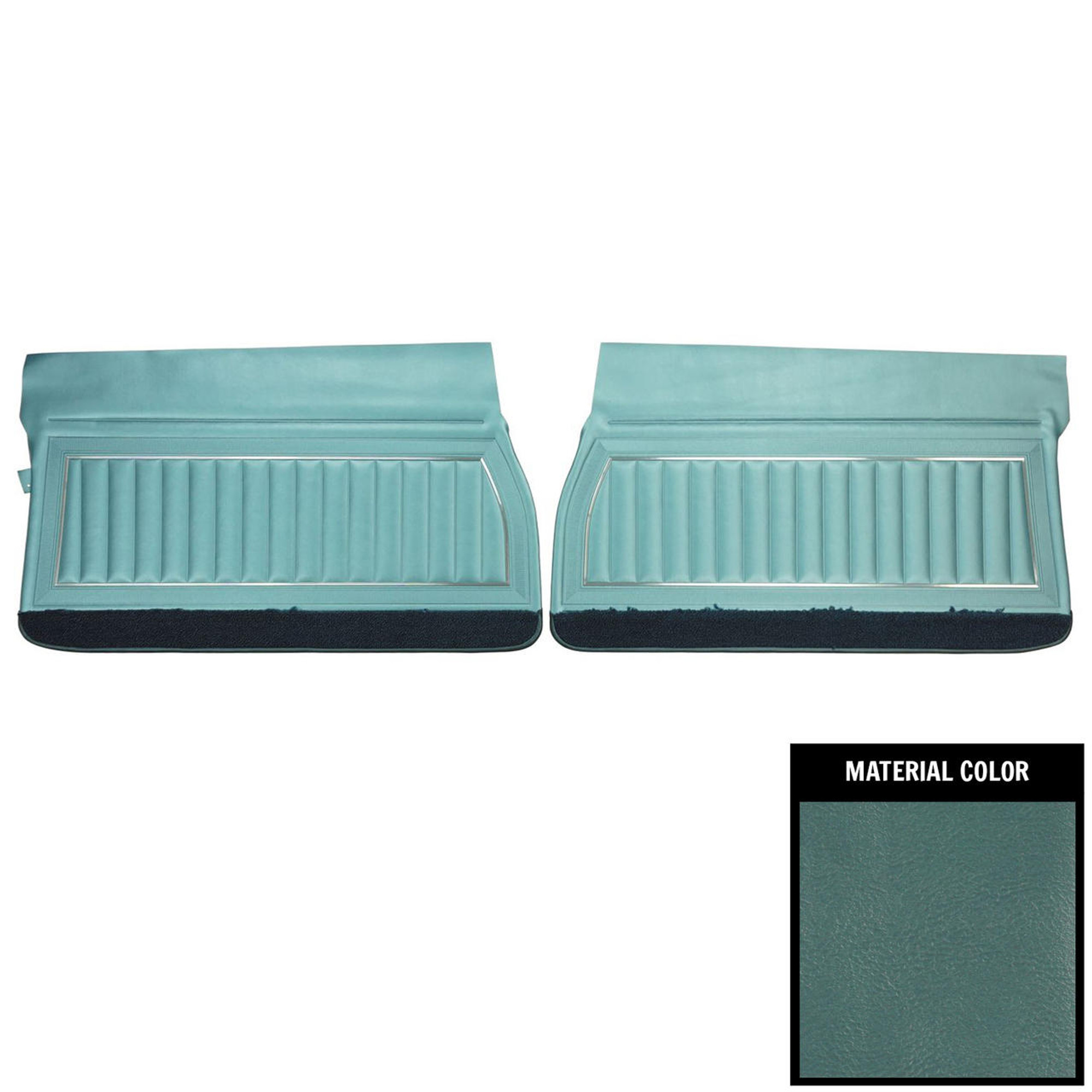 PUI Interiors 1969 Buick Skylark Custom/GS350/GS400 Standard Light Blue Front Door Panels - 69UD12