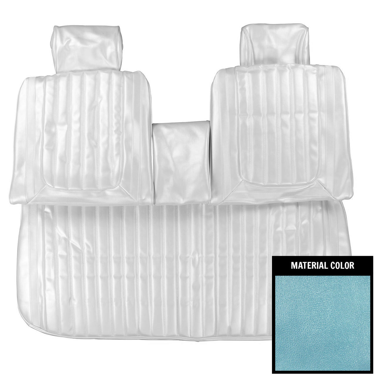 PUI Interiors 1969 Buick Skylark/GS Custom Light Blue Front Bench Seat W/Armrest Cover - 69US12B1