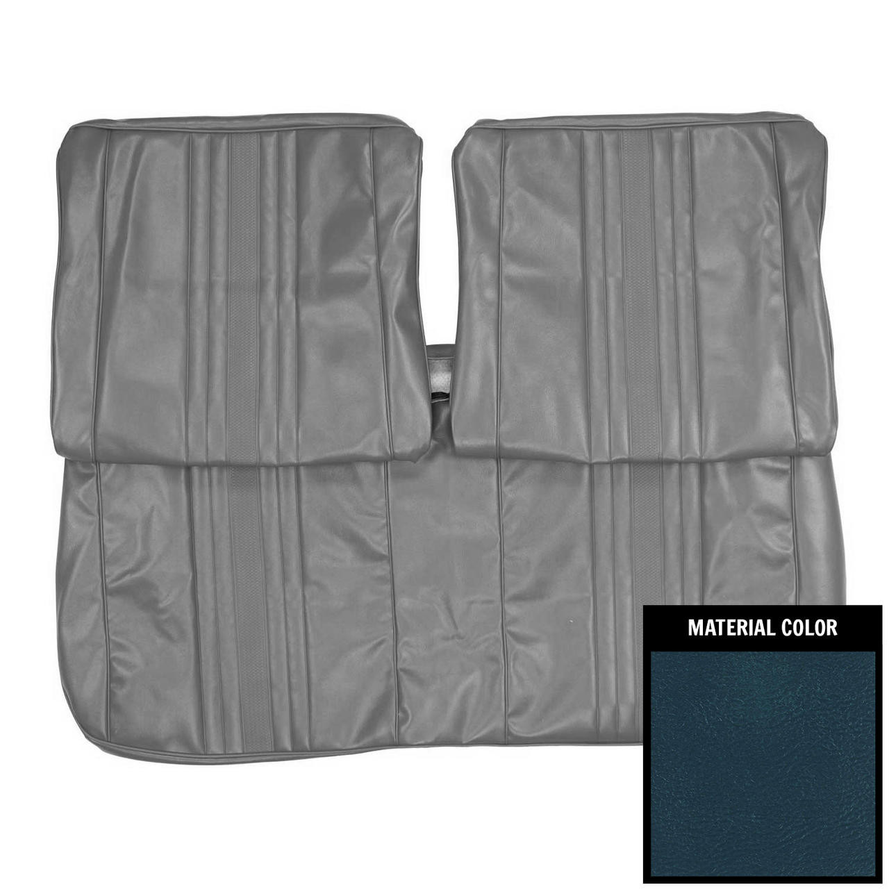 PUI Interiors 1969-1971 Chevrolet Nova SS/Custom Blue Front Bench Seat W/O Armrest Cover - 69XS09B