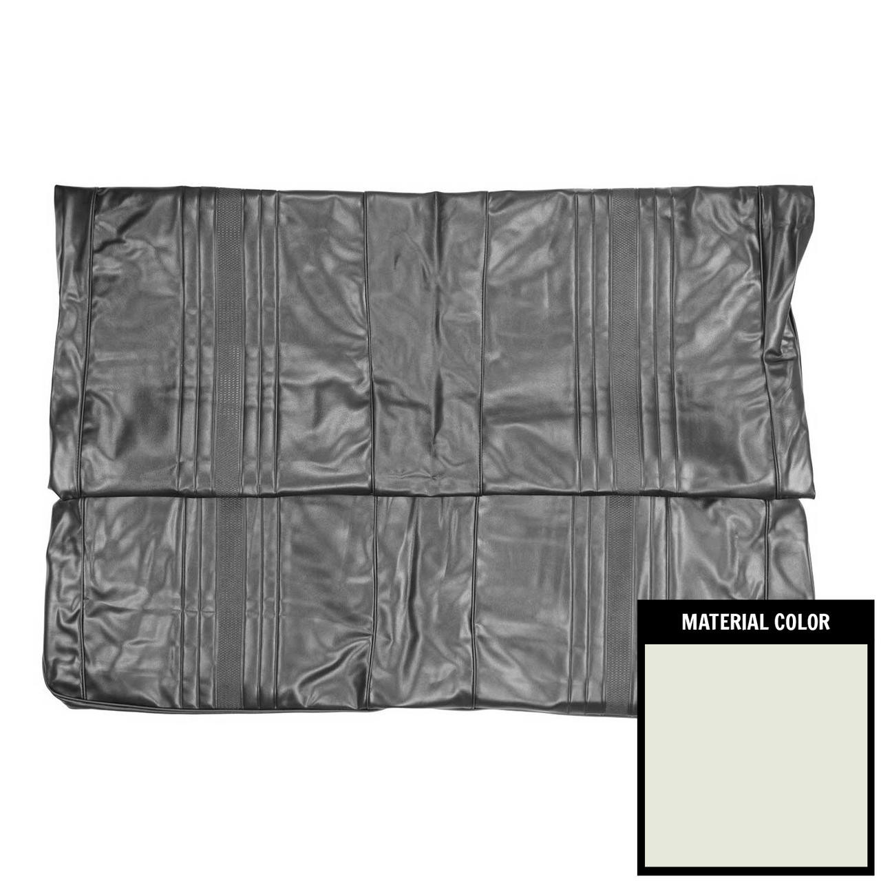 PUI Interiors 1969-1971 Chevrolet Nova SS/Custom Hardtop White Rear Bench Cover - 69XS37C