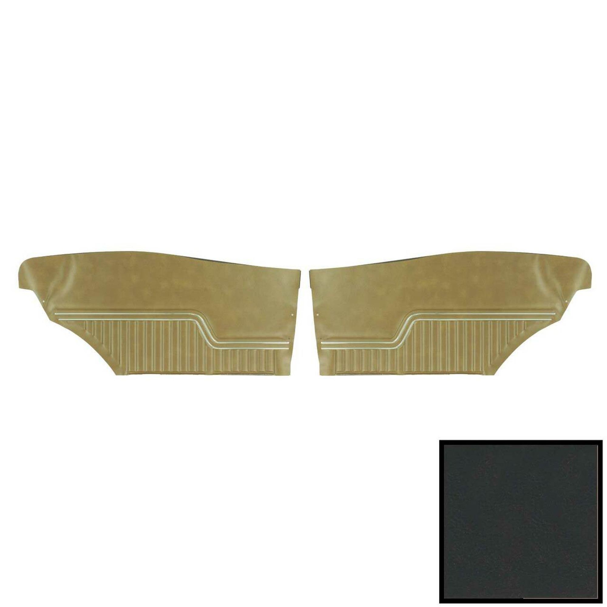 PUI Interiors 1971-1972 Chevrolet Chevelle Hardtop Platinum Edition Blue Rear Door Panels - 70AD09C