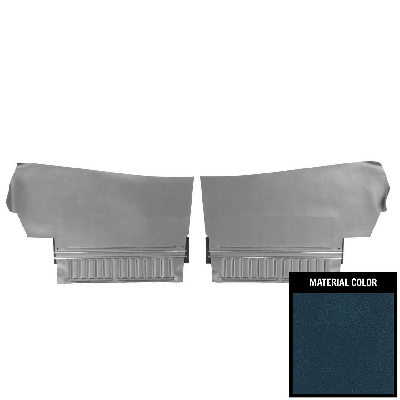 PUI Interiors 1971-1972 Chevelle Convertible Platinum Edition Bright Blue Rear Door Panels - 70AD16V