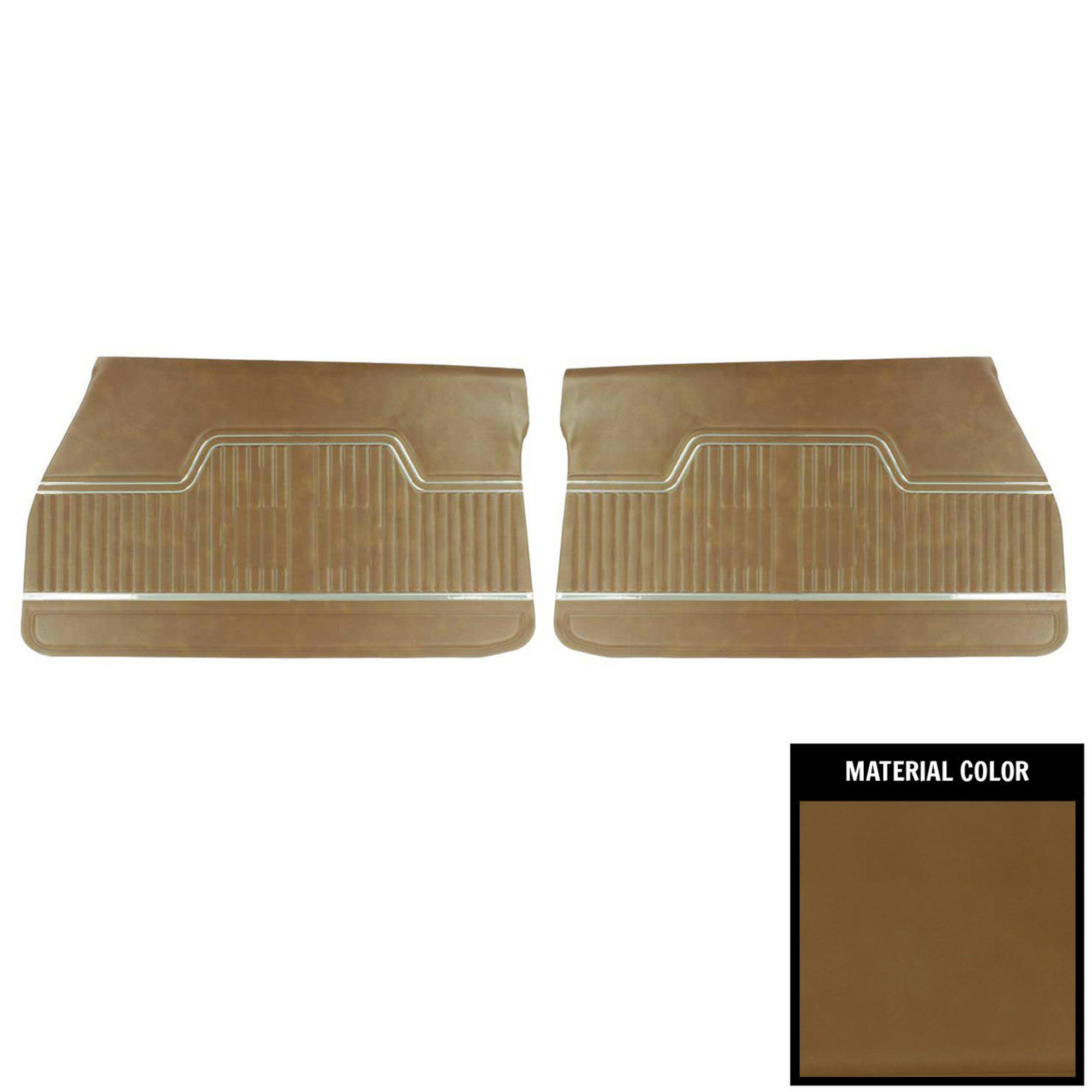 PUI Interiors 1970 Chevrolet Chevelle Platinum Edition Saddle Front Door Panels - 70AD36