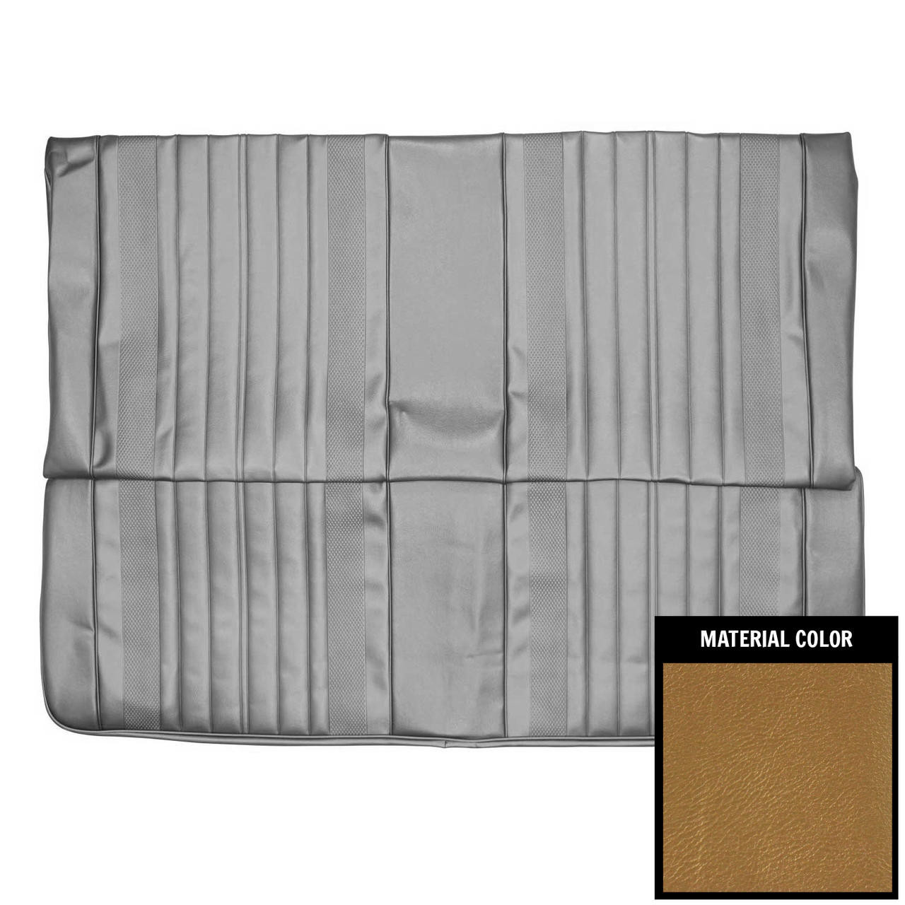 PUI Interiors 1970 Chevelle/Concours Estate/Malibu 4-Door Hardtop Gold Rear Bench Seat Cover - 70AS4D43S