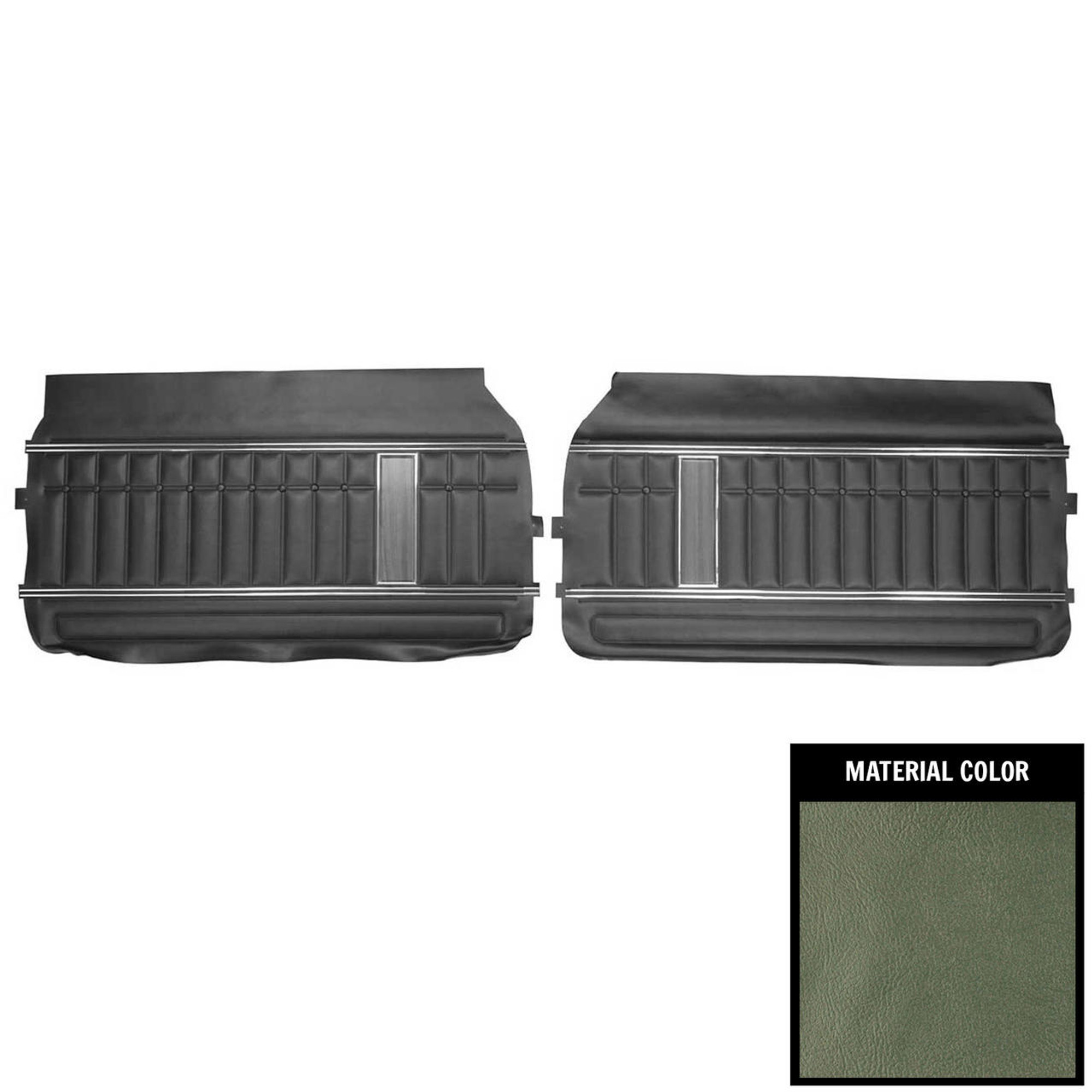 PUI Interiors 1970 Chevrolet Impala Aqua Front Door Panels - 70BDN02