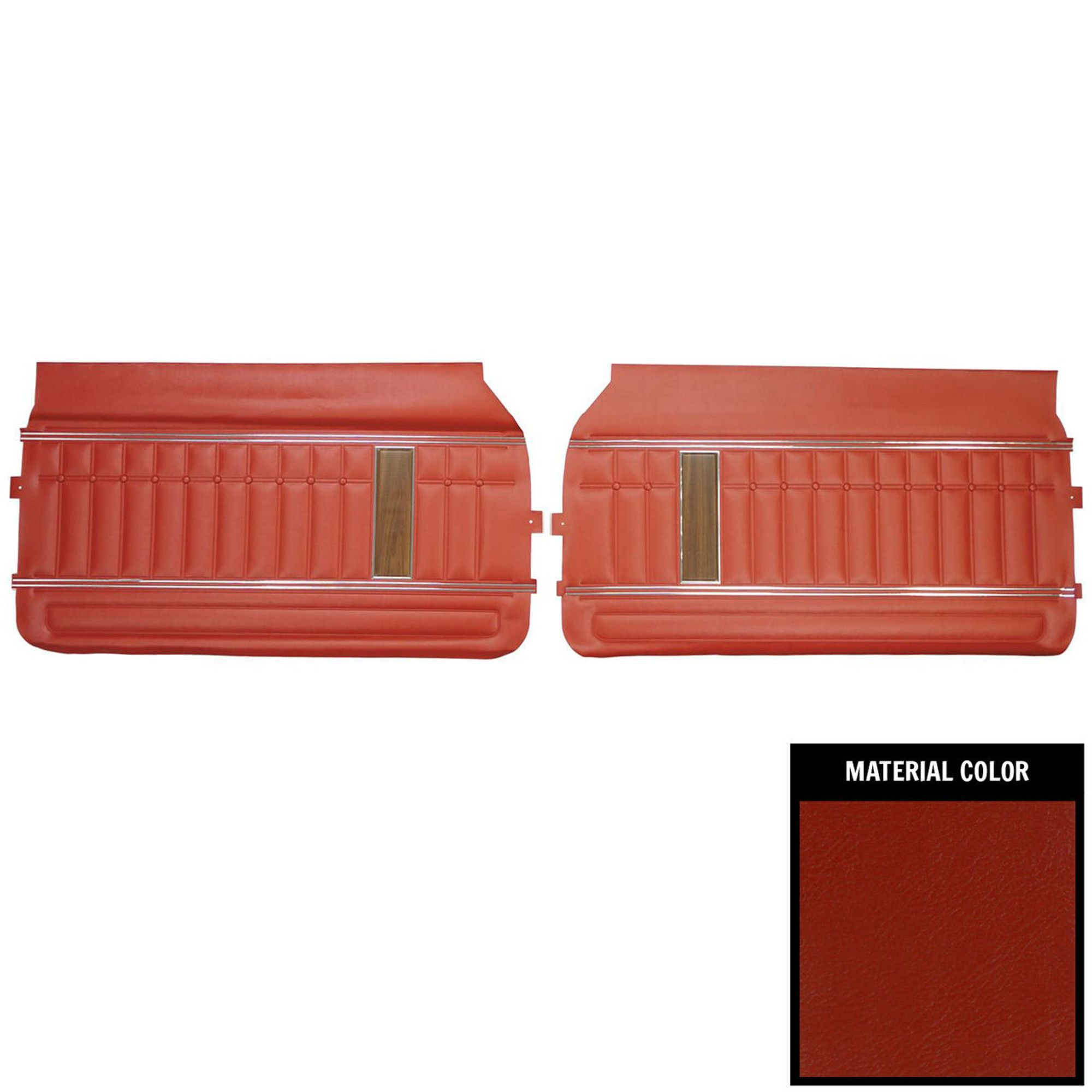 PUI Interiors 1970 Chevrolet Impala Red Front Door Panels - 70BDN31
