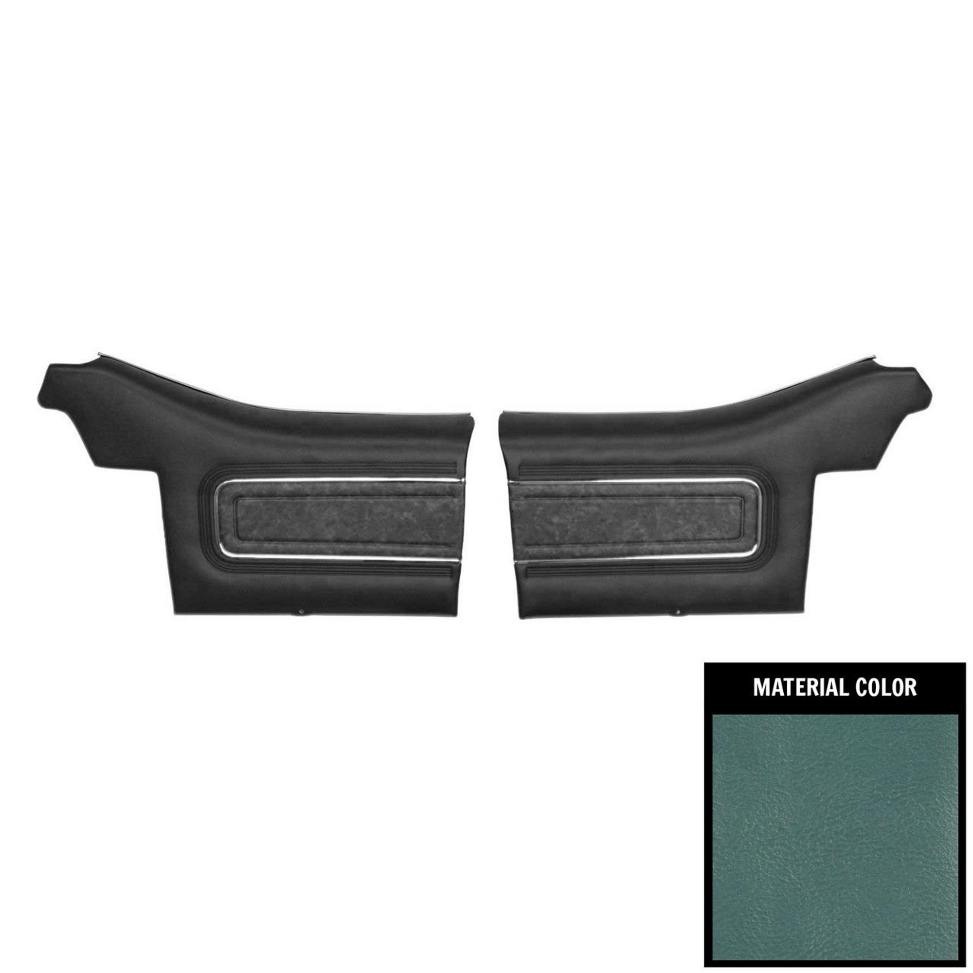 PUI Interiors 1970 Cutlass Supreme Convertible Pre-Assembled Light Blue Rear Door Panels - 70CD121V-P